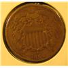 Image 1 : 1864 Two Cent Piece, F, value $25