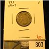 Image 1 : 1873  open 3  3 Cent nickel, F, value $25