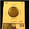 Image 1 : 1882 Shield Nickel, G, value $25