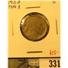 Image 1 : 1913-D Type 1 (mound) Buffalo Nickel, G, value $15