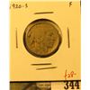 Image 1 : 1920-S Buffalo Nickel, F, value $28