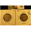 Image 1 : (2) Buffalo Nickels, 1923 F & 1923-S VG, full date, clear Mint mark, pair value $14