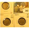 Image 1 : Group of 3 Buffalo Nickels, 1924 VG, 1924-D G+ full date, 1924-S G+ full date, group value $28+