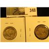 Image 2 : (2) Buffalo Nickels, 1925 VG & 1925-D G, rotated reverse, pair value $13+