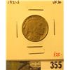 Image 1 : 1931-S Buffalo Nickel, VF30, value $25
