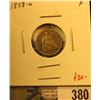 Image 1 : 1858-O Seated Liberty Half Dime, F, value $30