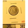 Image 1 : 1872 Seated Liberty Dime, G, value $18