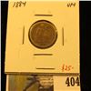 Image 1 : 1884 Seated Liberty Dime, VF+, value $25