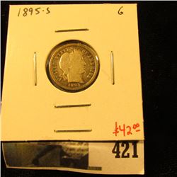 1895-S Barber Dime, G, value $42