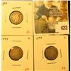 Image 1 : Group of (3) Barber Dimes, 1897, 1898, 1899, all G, group value $12