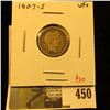 Image 1 : 1907-S Barber Dime, VF+, tough grade for date, value $30