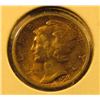 Image 1 : 1916 Mercury Dime, AU+ toned, value $25