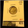 Image 1 : 1940 Mercury Dime, BU MS63 Full Split Bands toned, nice coin, value $15