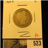 Image 1 : 1909-D Barber Quarter, G, value $9