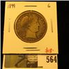 Image 1 : 1899 Barber Half Dollar, G, value $18