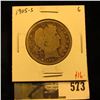 Image 1 : 1905-S Barber Half Dollar, G, value $16