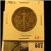 Image 1 : 1933-S Walking Liberty Half Dollar, F, value $18