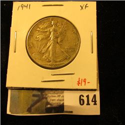 1941 Walking Liberty Half Dollar, XF, value $19