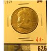 Image 1 : 1950 Franklin Half Dollar, AU+, value $18