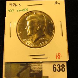 1976-S Kennedy Half Dollar, 40% Silver, from Mint Sets only, BU, value $8