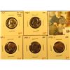 Image 1 : Group of (5) PROOF Jefferson Nickels, 1967 BU/SMS (proof-like), 1968-S, 1969-S, 1971-S, 1972-S, grou
