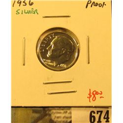 1956 Silver PROOF Roosevelt Dime, value $8