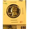 Image 1 : 1961 Silver PROOF Washington Quarter, value $11