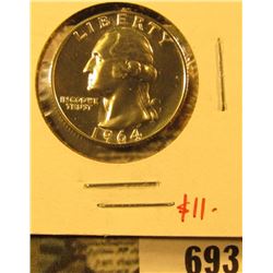 1964 Silver PROOF Washington Quarter, value $11