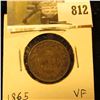 Image 1 : 1865 Newfoundland 20c Piece, VF.