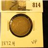 Image 1 : 1872H Newfoundland 20c Piece, VF.