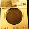 Image 1 : 1856 Nova Scotia Half Cent Token, VG, Charlton NS-5A1