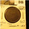 Image 1 : 1844 Bank of Montreal Half Penny Token, Fine, Charlton PC-1B3.
