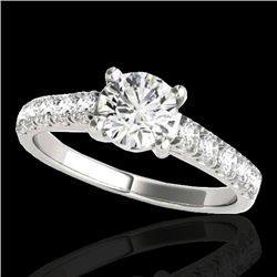 1.55 CTW H-SI/I Certified Diamond Solitaire Ring 10K White Gold - REF-207F3N - 35489