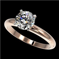 1.57 CTW Certified H-SI/I Quality Diamond Solitaire Engagement Ring 10K Rose Gold - REF-400W2F - 364