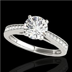 1.25 CTW H-SI/I Certified Diamond Solitaire Ring 10K White Gold - REF-158Y2K - 35005