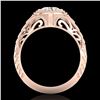 Image 2 : 1.07 CTW VS/SI Diamond Solitaire Art Deco Ring 18K Rose Gold - REF-321N2Y - 36885