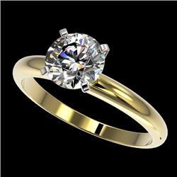 1.50 CTW Certified H-SI/I Quality Diamond Solitaire Engagement Ring 10K Yellow Gold - REF-400T2M - 3