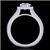 Image 1 : 2 CTW Princess VS/SI Diamond Solitaire Micro Pave Ring 18K White Gold - REF-472A8X - 37181