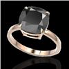 Image 2 : 6 CTW Black VS/SI Diamond Designer Inspired Engagement Ring 14K Rose Gold - REF-146H9A - 22174