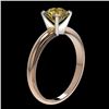 Image 4 : 1.25 CTW Certified Intense Yellow SI Diamond Solitaire Ring 10K Rose Gold - REF-272A8X - 32912