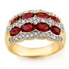 Image 1 : 3.0 CTW Pink Tourmaline & Diamond Ring 14K Yellow Gold - REF-105W5F - 11550