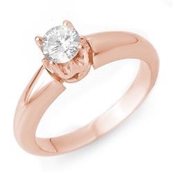 0.50 CTW Certified VS/SI Diamond Ring 14K Rose Gold - REF-79A3X - 10128