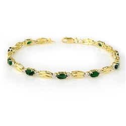 2.70 CTW Emerald Bracelet 10K Yellow Gold - REF-45X5T - 11782