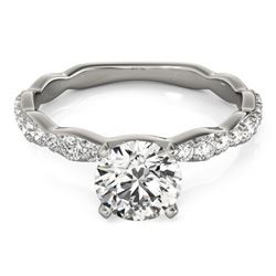 0.93 CTW Certified VS/SI Diamond Solitaire Ring 18K White Gold - REF-117N3Y - 27471