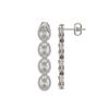 Image 2 : 6.08 CTW Oval Diamond Designer Earrings 18K White Gold - REF-1132A4X - 42710