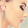 Image 4 : 6.08 CTW Oval Diamond Designer Earrings 18K White Gold - REF-1132A4X - 42710