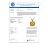 Image 3 : 2.50 CTW Certified Intense Yellow SI Diamond Solitaire Necklace 10K Rose Gold - REF-687M2H - 33249