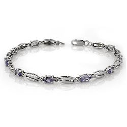 2.0 CTW Tanzanite Bracelet 10K White Gold - REF-47K3W - 10055