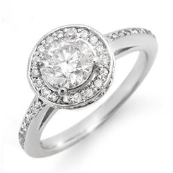 1.75 CTW Certified VS/SI Diamond Ring 18K White Gold - REF-443Y8K - 11766