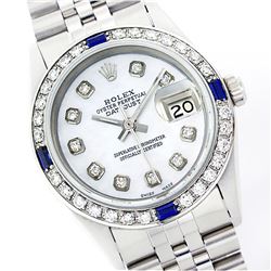 Rolex Ladies Stainless Steel, Diam Dial & Diam/Sapphire Bezel, Sapphire Crystal - REF-426K6T